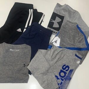 Boys sports bundle Adidas, Underarmour, Abercrombie size 7 -8